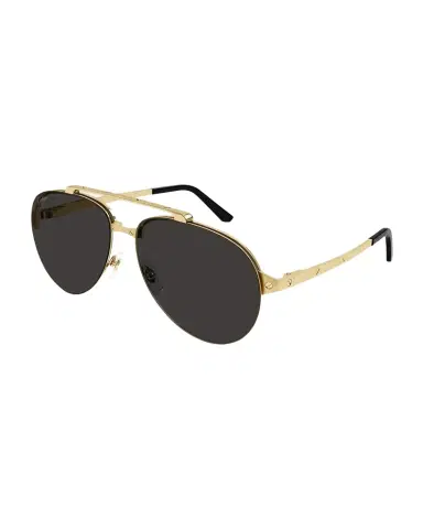 Cartier Men's Double-Bridge Metal Aviator Sunglasses | Thumbnail 1
