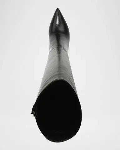 Veronica Beard 95mm Lisa Leather Stiletto Boots | Thumbnail 4
