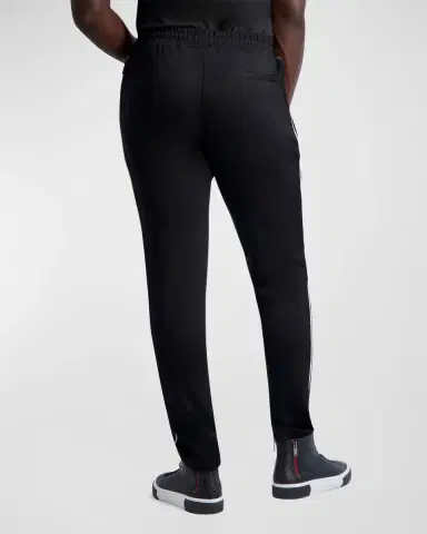 Karl Lagerfeld Paris Men's Logo Side Piping Track Pants | Thumbnail 2