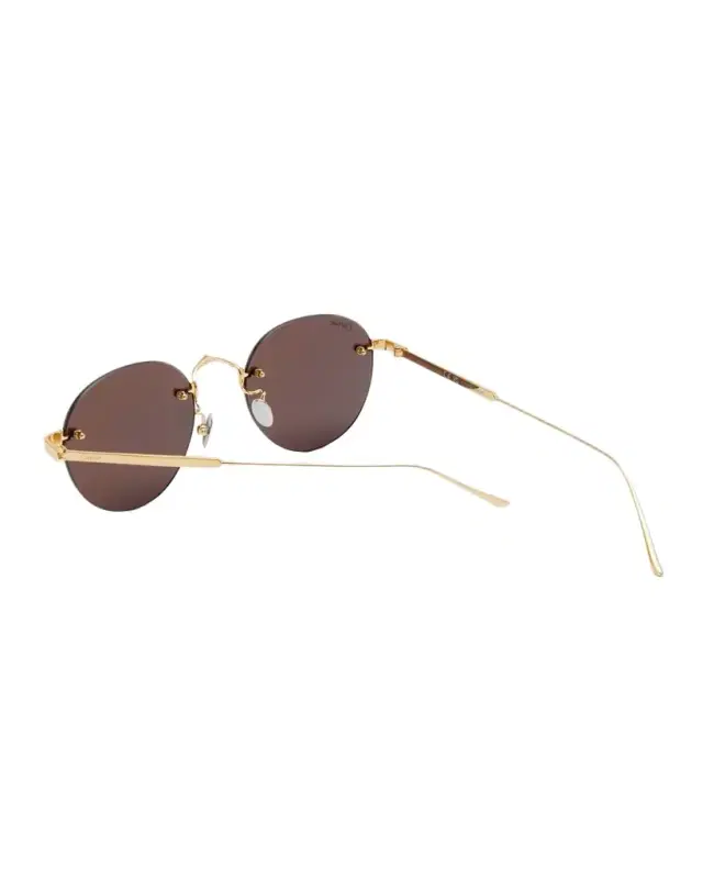Men 's Round Rimless Metal Sunglasses