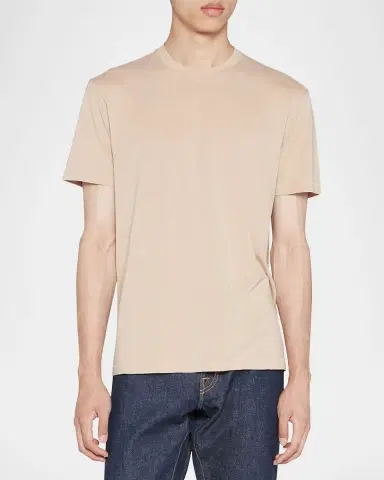 Tom Ford Men's Lyocell-Cotton Crewneck T-Shirt | Thumbnail 3