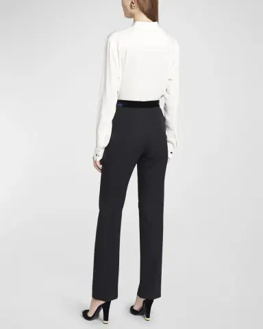 Giorgio Armani Wool Tuxedo Pants with Velvet Details | Thumbnail 5 Giorgio Armani Wool Tuxedo Pants with Velvet Details | Thumbnail 5