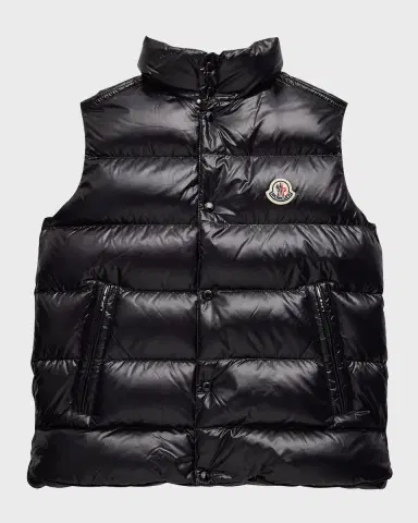 Moncler Kid 's Tib Logo Quilted Vest, Size 8-14 | Thumbnail 3