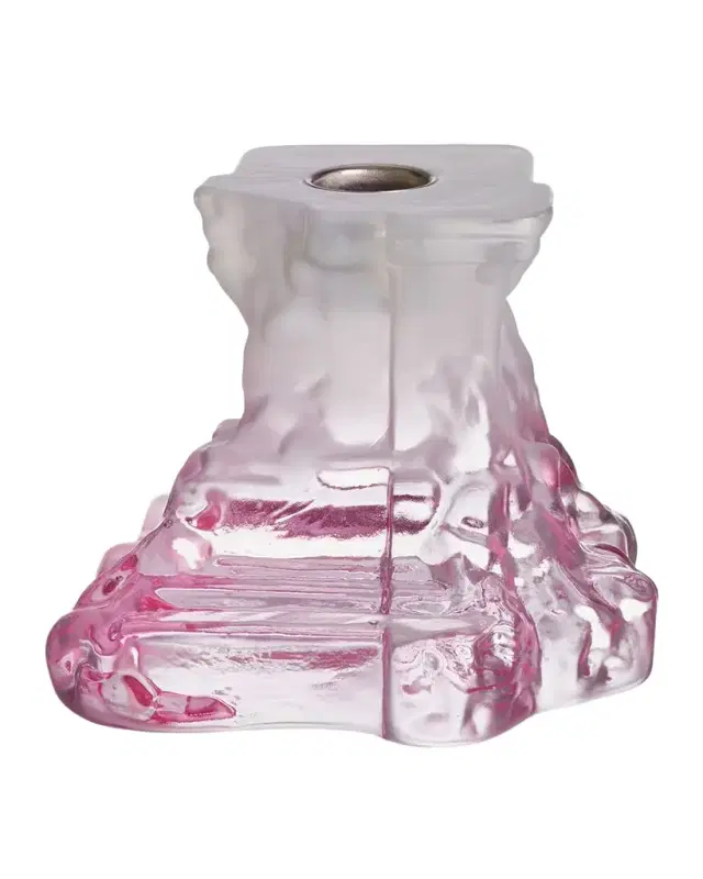 Kosta Boda Rocky Baroque Kryptonite Small Candlestick, 3.7"