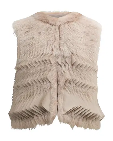 Giorgio Armani Shearling Silk Vest | Thumbnail 1