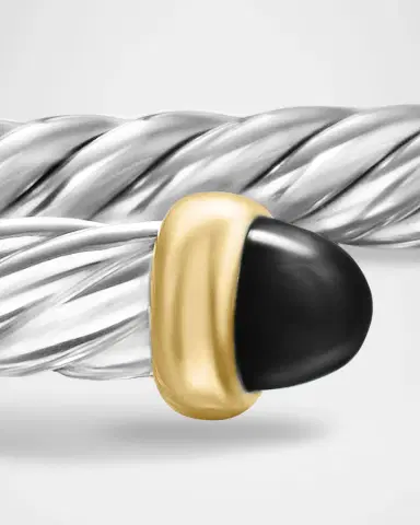David Yurman Cable Flex Bracelet with Gemstone in Silver and 14K Gold, 4mm | Thumbnail 6 David Yurman Cable Flex Bracelet with Gemstone in Silver and 14K Gold, 4mm | Thumbnail 6