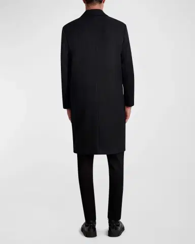 Karl Lagerfeld Paris White Label Men's One-Button Top Coat | Thumbnail 4