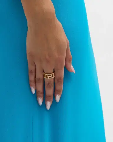 Versace La Greca Crystal Ring | Thumbnail 1
