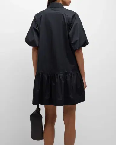 SIMKHAI Chrissy Puff-Sleeve Cotton Poplin Mini Shirtdress | Thumbnail 5 SIMKHAI Chrissy Puff-Sleeve Cotton Poplin Mini Shirtdress | Thumbnail 5