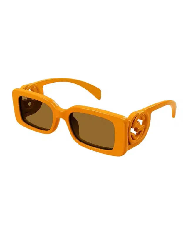 Monochrome GG Rectangle Acetate Sunglasses