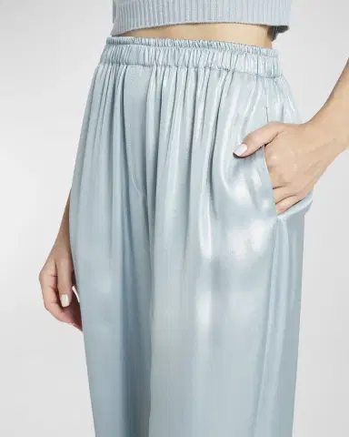 Giorgio Armani Laminated Viscose Satin Jogger Pants | Thumbnail 4
