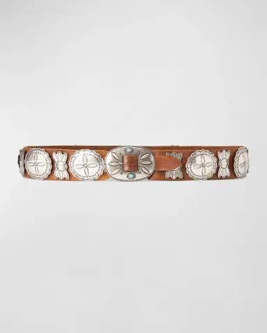 Ralph Lauren Collection Leather Cast Concho Belt | Thumbnail 3 Ralph Lauren Collection Leather Cast Concho Belt | Thumbnail 3