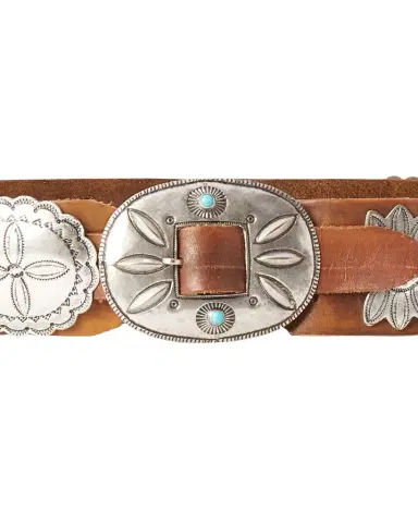 Ralph Lauren Collection Leather Cast Concho Belt | Thumbnail 1 Ralph Lauren Collection Leather Cast Concho Belt | Thumbnail 1