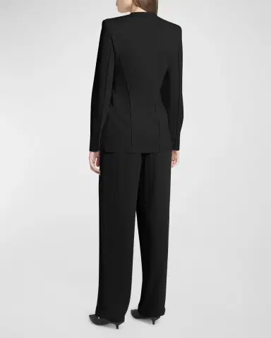 Giorgio Armani Stretch Viscose Asymmetrical Knit Jacket | Thumbnail 3