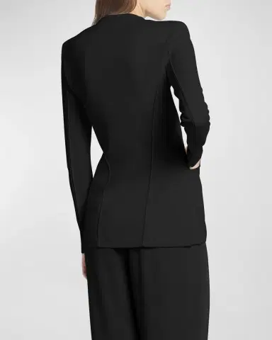 Giorgio Armani Stretch Viscose Asymmetrical Knit Jacket | Thumbnail 5