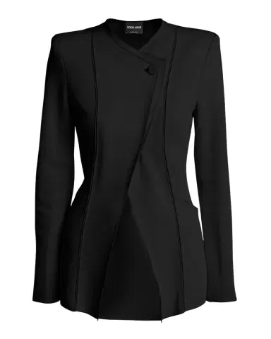 Giorgio Armani Stretch Viscose Asymmetrical Knit Jacket | Thumbnail 1