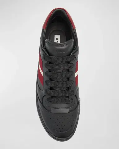 BALLY Men's Rebby Low-Top Leather Sneakers | Thumbnail 3