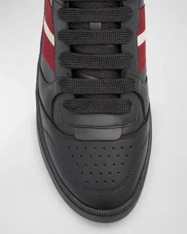 BALLY Men's Rebby Low-Top Leather Sneakers | Thumbnail 4