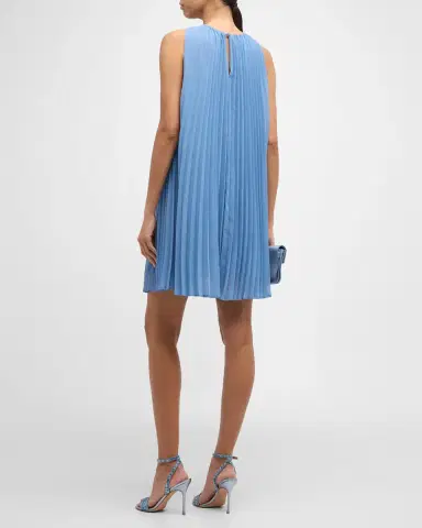 Emporio Armani Sleeveless Pleated Mini Shift Dress | Thumbnail 3 Emporio Armani Sleeveless Pleated Mini Shift Dress | Thumbnail 3