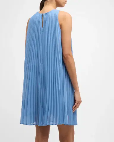 Emporio Armani Sleeveless Pleated Mini Shift Dress | Thumbnail 5 Emporio Armani Sleeveless Pleated Mini Shift Dress | Thumbnail 5