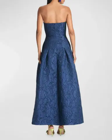 SACHIN & BABI Belle Strapless Floral-Embroidered A-Line Gown | Thumbnail 2