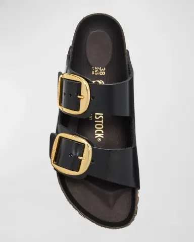 BIRKENSTOCK Arizona Leather Dual-Buckle Slide Sandals | Thumbnail 3 BIRKENSTOCK Arizona Leather Dual-Buckle Slide Sandals | Thumbnail 3