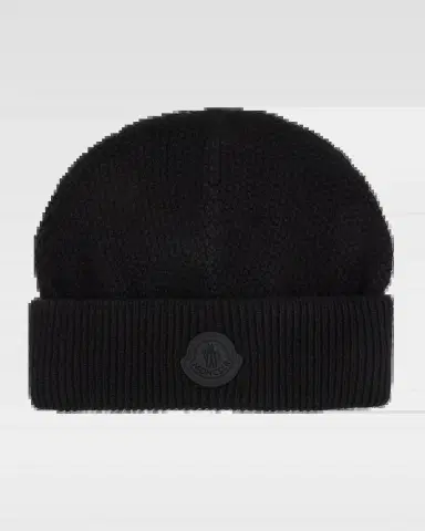 Moncler Men's Tonal Wool Logo Beanie | Thumbnail 2
