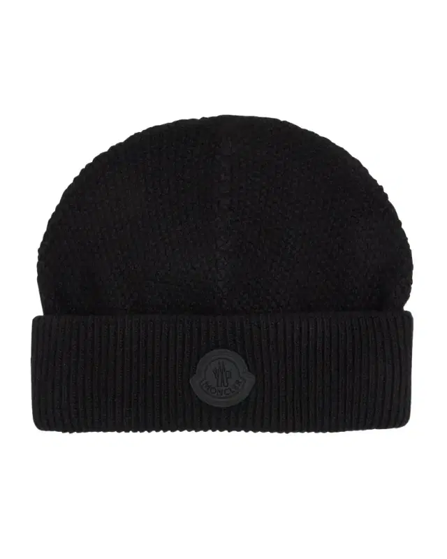 Moncler Men 's Tonal Wool Logo Beanie
