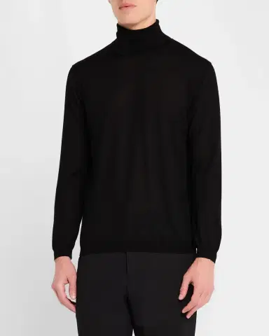 Giorgio Armani Men's Cashmere Plain Stitch Turtleneck | Thumbnail 3