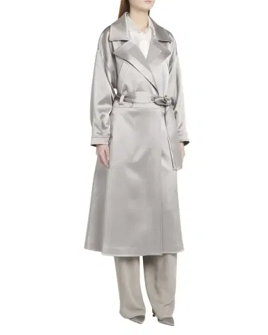 Giorgio Armani Shiny Belted Trench Coat | Thumbnail 1 Giorgio Armani Shiny Belted Trench Coat | Thumbnail 1