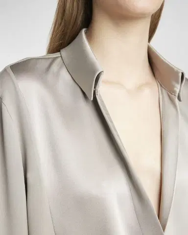 Giorgio Armani Silk Georgette Wrap Blouse | Thumbnail 4 Giorgio Armani Silk Georgette Wrap Blouse | Thumbnail 4