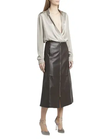 Giorgio Armani Silk Georgette Wrap Blouse | Thumbnail 1 Giorgio Armani Silk Georgette Wrap Blouse | Thumbnail 1