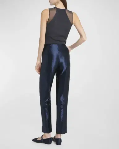 Giorgio Armani Linen Silk Straight-Leg Trousers | Thumbnail 3 Giorgio Armani Linen Silk Straight-Leg Trousers | Thumbnail 3