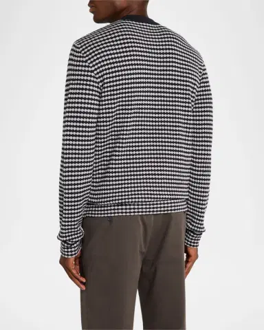 Giorgio Armani Men 's Dot-Effect Jacquard Sweater | Thumbnail 2