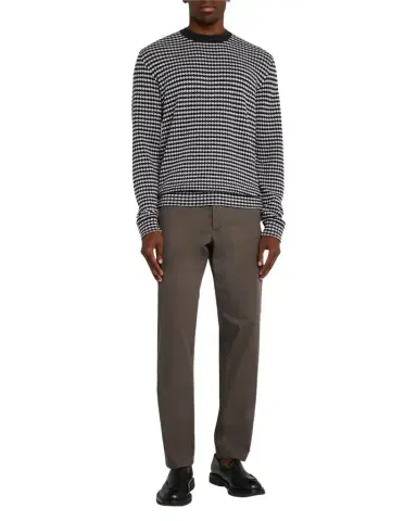 Giorgio Armani Men 's Dot-Effect Jacquard Sweater | Thumbnail 1