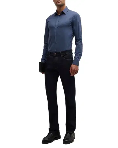 Giorgio Armani Men's Micro-Houndstooth Sport Shirt | Thumbnail 1