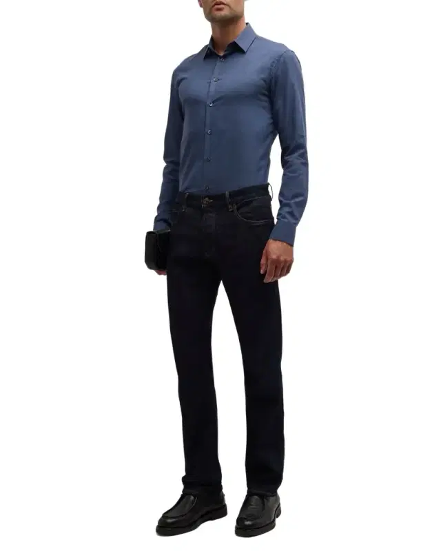 Giorgio Armani Men 's Micro-Houndstooth Sport Shirt