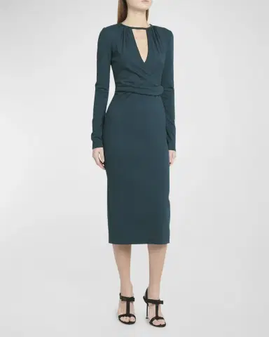 Giorgio Armani Keyhole Milano Jersey Sheath Dress | Thumbnail 2