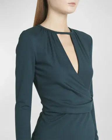 Giorgio Armani Keyhole Milano Jersey Sheath Dress | Thumbnail 4