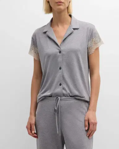 Natori Luxe Shangri-La Short-Sleeve Pajama Set | Thumbnail 2 Natori Luxe Shangri-La Short-Sleeve Pajama Set | Thumbnail 2