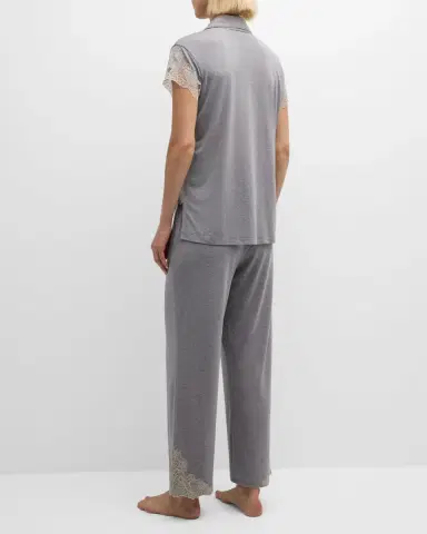 Natori Luxe Shangri-La Short-Sleeve Pajama Set | Thumbnail 3 Natori Luxe Shangri-La Short-Sleeve Pajama Set | Thumbnail 3
