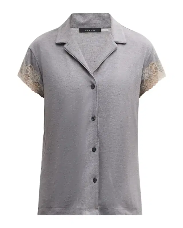 Natori Luxe Shangri-La Short-Sleeve Pajama Set