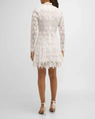 Simkhai Joy Guipure Lace Long-Sleeve Mini Dress | Thumbnail 3 Simkhai Joy Guipure Lace Long-Sleeve Mini Dress | Thumbnail 3