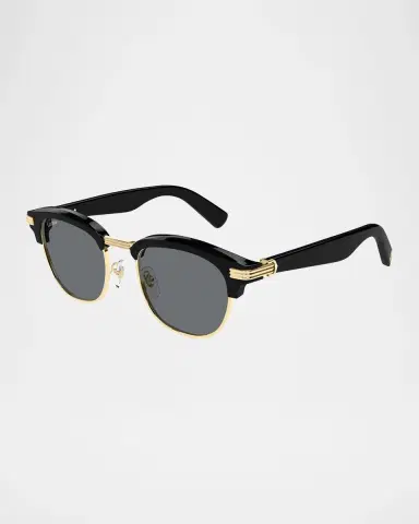 Cartier Men's Round Two-Tone Sunglasses | Thumbnail 3