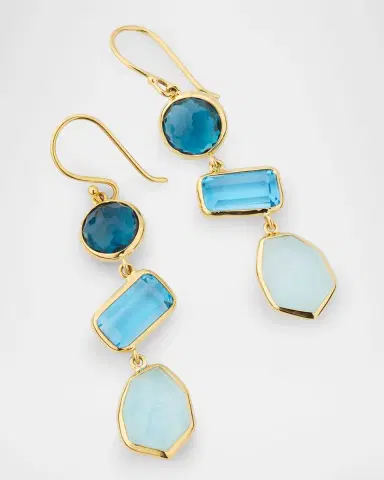 Ippolita Rock Candy 3-Stone Mare Drop Earrings in 18K Gold | Thumbnail 2