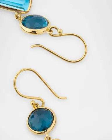 Ippolita Rock Candy 3-Stone Mare Drop Earrings in 18K Gold | Thumbnail 3