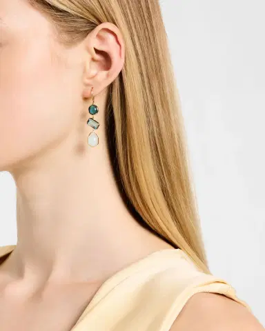 Ippolita Rock Candy 3-Stone Mare Drop Earrings in 18K Gold | Thumbnail 1