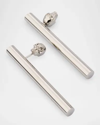Alexander McQueen Logo Cross Bar Earrings | Thumbnail 2