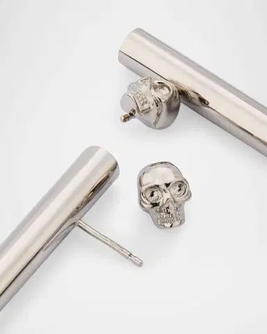 Alexander McQueen Logo Cross Bar Earrings | Thumbnail 3