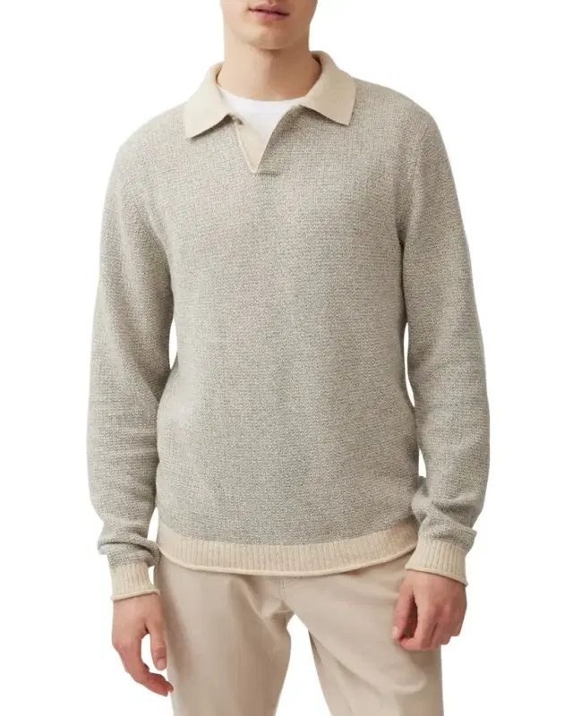 Men 's Marlin Knit Polo Sweater